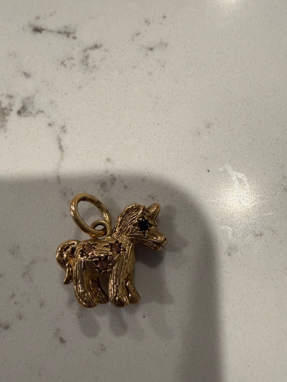 COACH Gold-tone Pony Charm Pendant